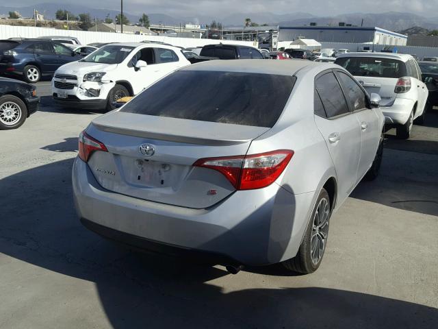 5YFBURHE7EP068780 - 2014 TOYOTA COROLLA L SILVER photo 4