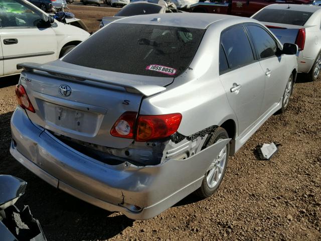 1NXBU4EE7AZ337599 - 2010 TOYOTA COROLLA BA SILVER photo 4