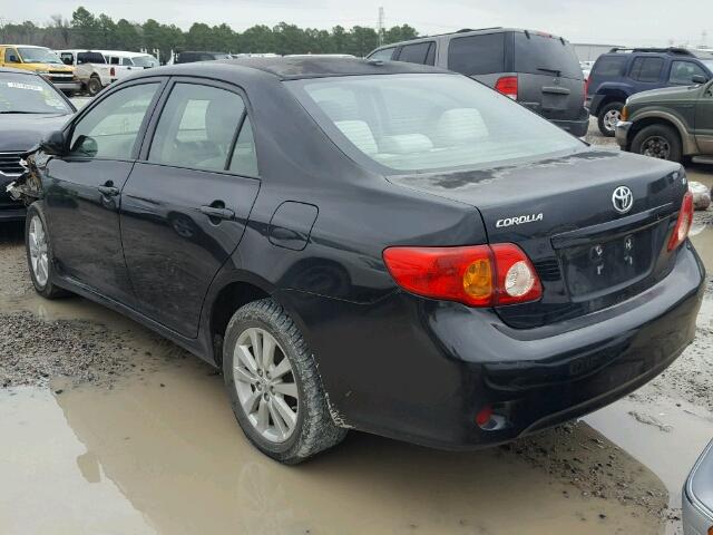 1NXBU40E89Z103085 - 2009 TOYOTA COROLLA BA BLACK photo 3