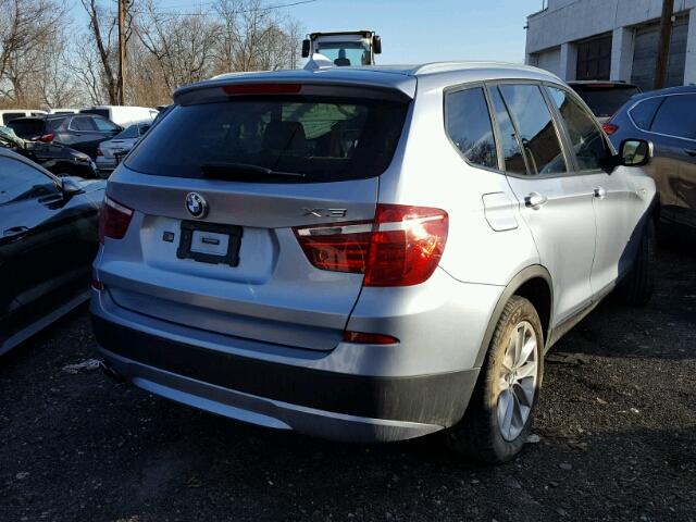 5UXWX9C57E0D35525 - 2014 BMW X3 XDRIVE2 BLUE photo 4