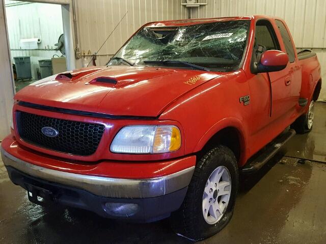 2FTRX08W42CA31520 - 2002 FORD F150 RED photo 2