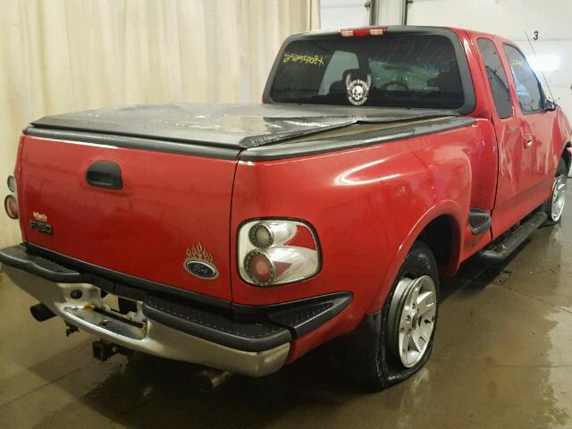 2FTRX08W42CA31520 - 2002 FORD F150 RED photo 4