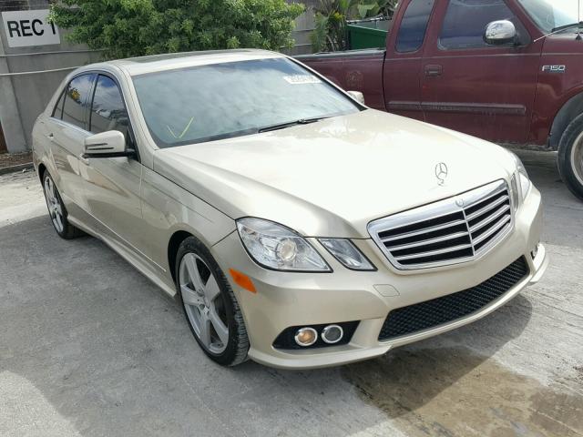 WDDHF5GBXAA243273 - 2010 MERCEDES-BENZ E 350 BEIGE photo 1