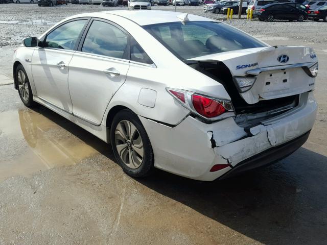 KMHEC4A48DA096171 - 2013 HYUNDAI SONATA HYB WHITE photo 3