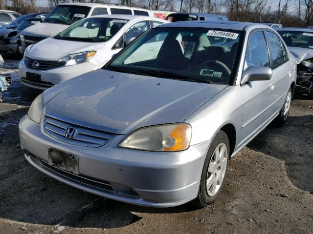 2HGES26781H506268 - 2001 HONDA CIVIC EX SILVER photo 2