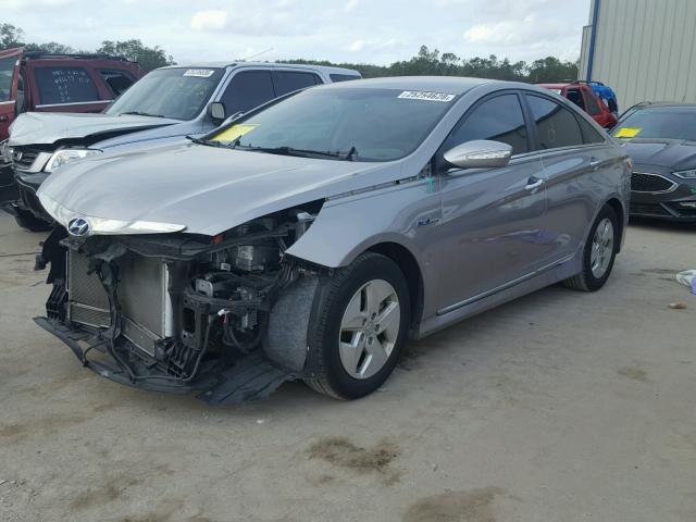 KMHEC4A45BA000932 - 2011 HYUNDAI SONATA HYB SILVER photo 2