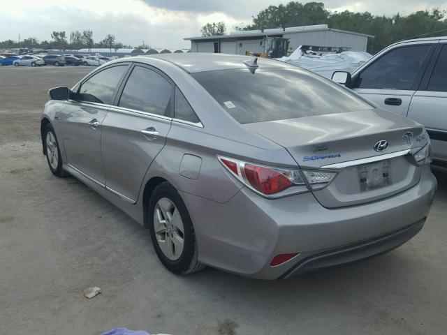 KMHEC4A45BA000932 - 2011 HYUNDAI SONATA HYB SILVER photo 3