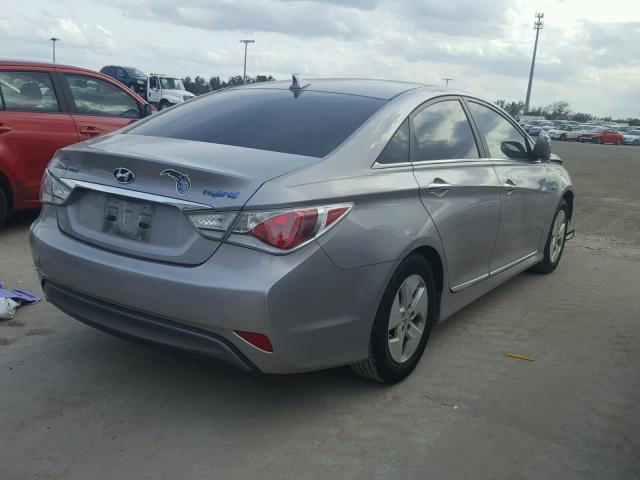 KMHEC4A45BA000932 - 2011 HYUNDAI SONATA HYB SILVER photo 4