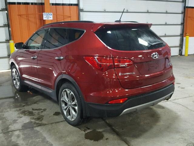 5XYZUDLAXEG178751 - 2014 HYUNDAI SANTA FE S RED photo 3