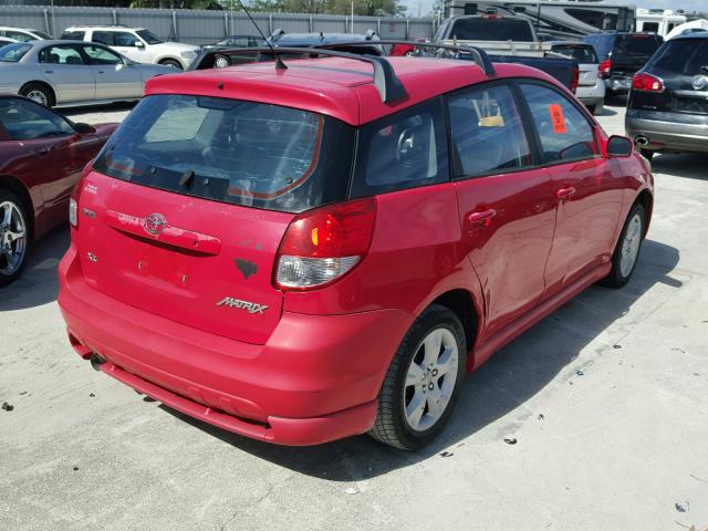 2T1KR32E74C287258 - 2004 TOYOTA COROLLA MA RED photo 4