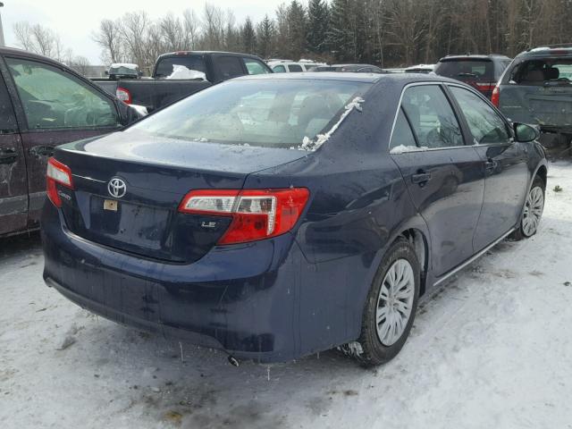 4T4BF1FK4ER406077 - 2014 TOYOTA CAMRY L BLUE photo 4