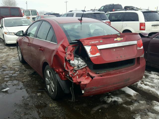 1G1P75SZ8E7177860 - 2014 CHEVROLET CRUZE RED photo 3