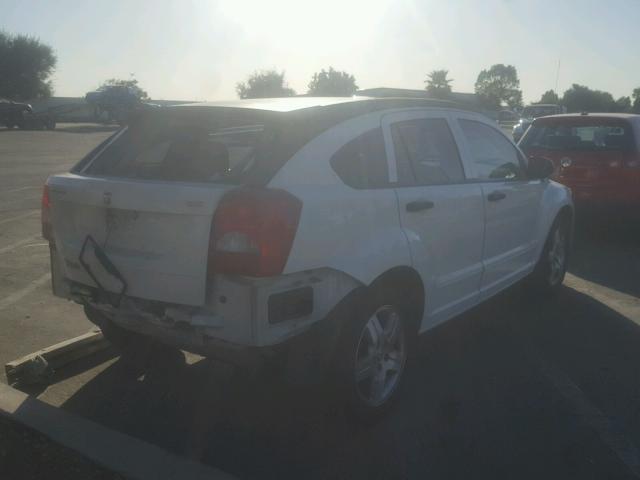 1B3HB48B27D247020 - 2007 DODGE CALIBER SX WHITE photo 4