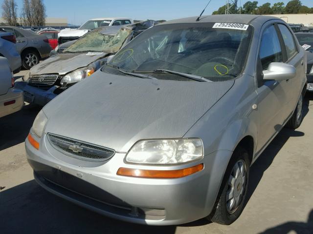 KL1TG52615B382212 - 2005 CHEVROLET AVEO LT GRAY photo 2