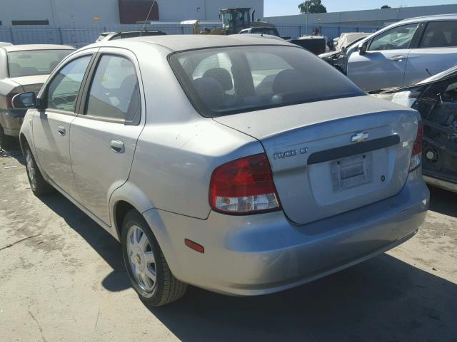 KL1TG52615B382212 - 2005 CHEVROLET AVEO LT GRAY photo 3