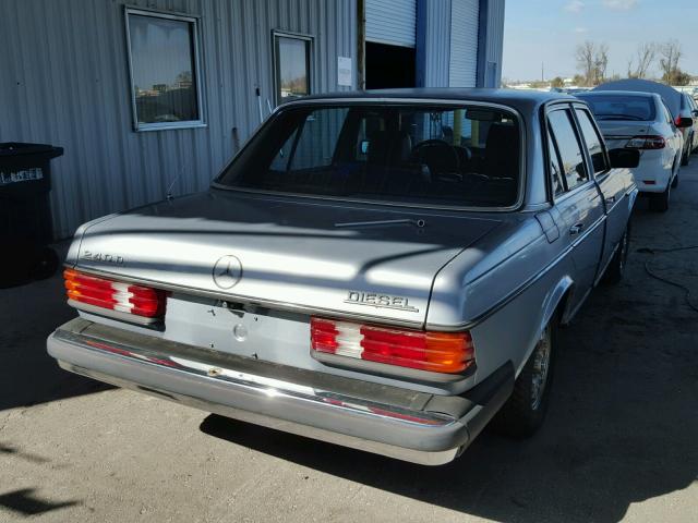 WDBAB23A5DB374708 - 1983 MERCEDES-BENZ 240 D BLUE photo 4