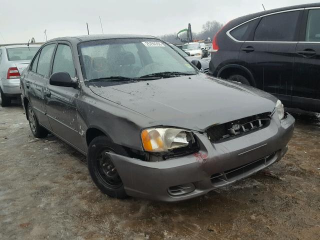 KMHCG45CX2U381477 - 2002 HYUNDAI ACCENT GL GRAY photo 1