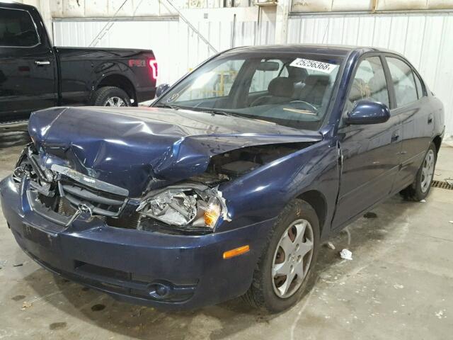 KMHDN46D85U017631 - 2005 HYUNDAI ELANTRA GL BLUE photo 2