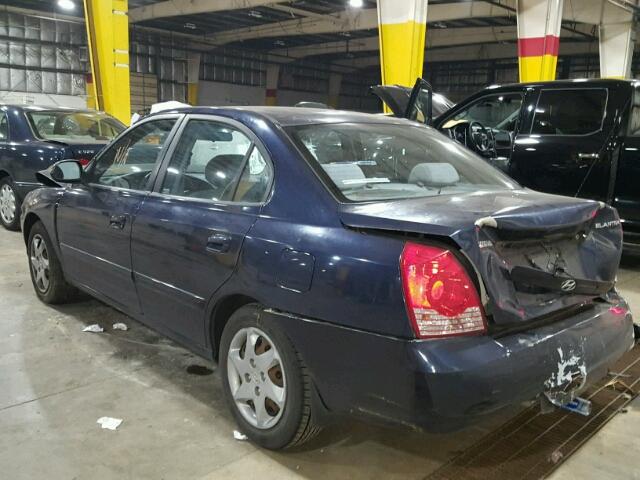 KMHDN46D85U017631 - 2005 HYUNDAI ELANTRA GL BLUE photo 3