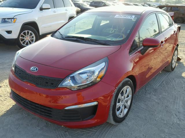 KNADM4A36H6009961 - 2017 KIA RIO LX RED photo 2