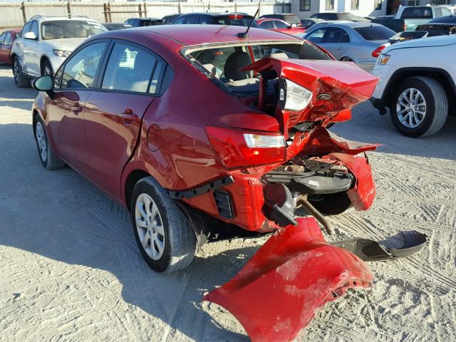 KNADM4A36H6009961 - 2017 KIA RIO LX RED photo 3