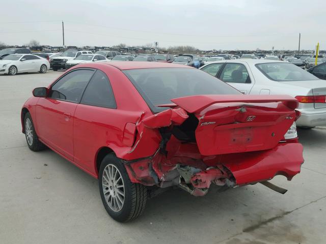 1HGEM21975L006811 - 2005 HONDA CIVIC EX წითელი ფოტო 3