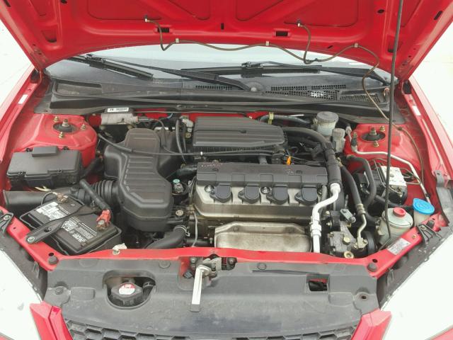 1HGEM21975L006811 - 2005 HONDA CIVIC EX RED photo 7