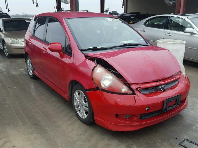 JHMGD38678S004610 - 2008 HONDA FIT SPORT RED photo 1