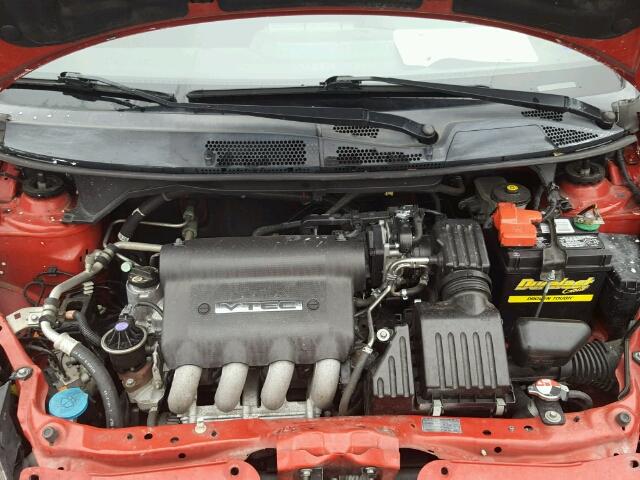 JHMGD38678S004610 - 2008 HONDA FIT SPORT RED photo 7