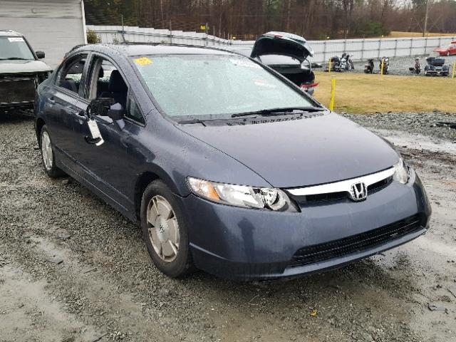 JHMFA36207S005634 - 2007 HONDA CIVIC HYBR BLUE photo 1