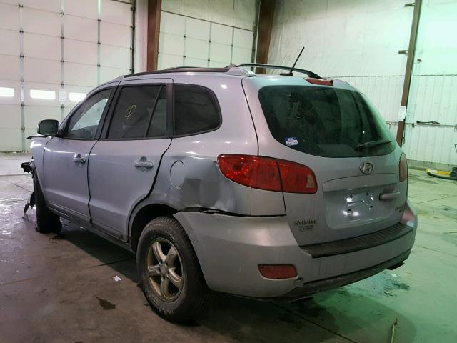 5NMSG73D87H063031 - 2007 HYUNDAI SANTA FE G BLUE photo 3