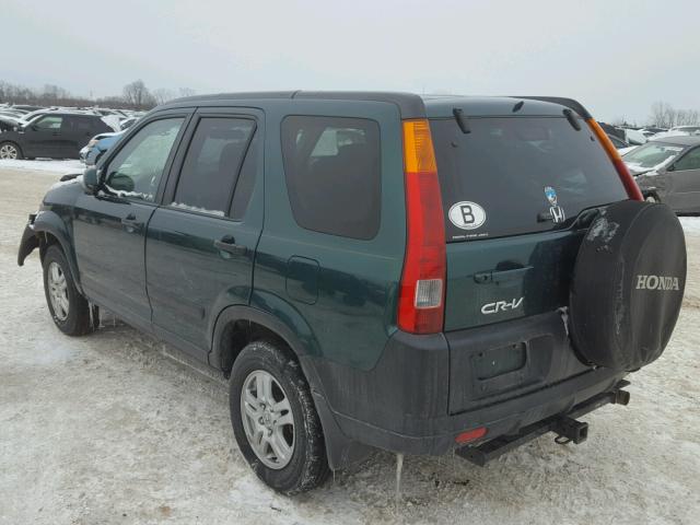 JHLRD78862C003326 - 2002 HONDA CR-V EX GREEN photo 3