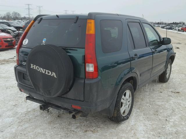 JHLRD78862C003326 - 2002 HONDA CR-V EX GREEN photo 4