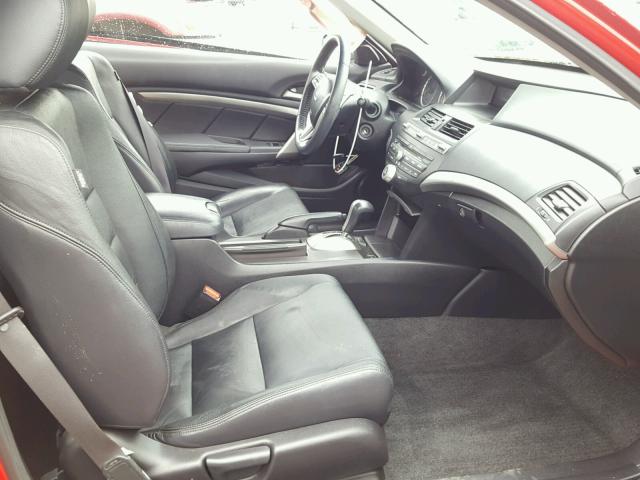 1HGCS2B84AA008993 - 2010 HONDA ACCORD EXL RED photo 5