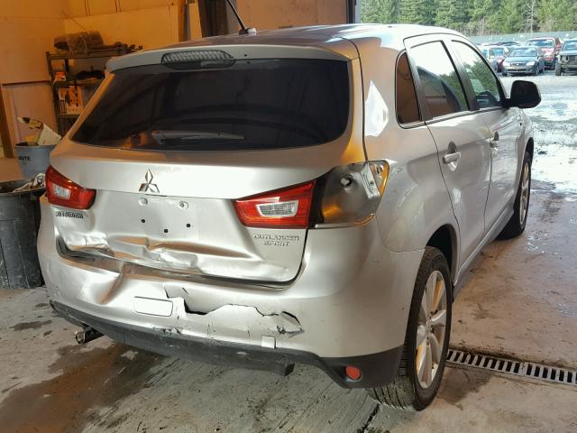 4A4AP4AUXDE010576 - 2013 MITSUBISHI OUTLANDER SILVER photo 4