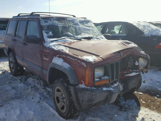 1J4FJ68S7WL104289 - 1998 JEEP CHEROKEE S RED photo 1