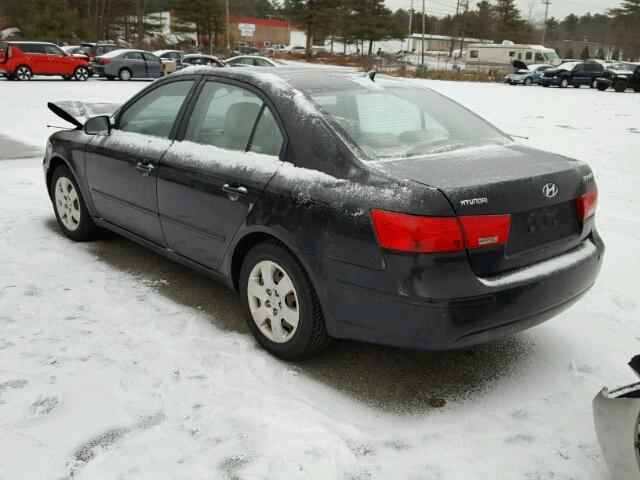 5NPET46C49H572467 - 2009 HYUNDAI SONATA GLS BLACK photo 3