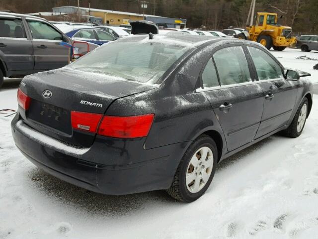 5NPET46C49H572467 - 2009 HYUNDAI SONATA GLS BLACK photo 4