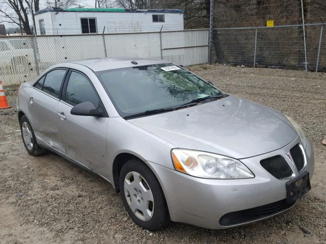 1G2ZF57B684296242 - 2008 PONTIAC G6 VALUE L SILVER photo 1