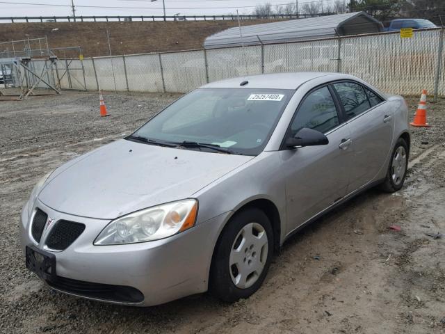 1G2ZF57B684296242 - 2008 PONTIAC G6 VALUE L SILVER photo 2