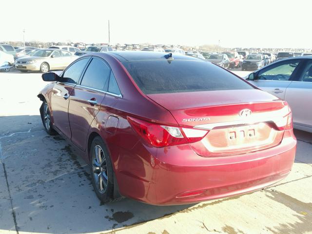 5NPEC4ACXCH366519 - 2012 HYUNDAI SONATA SE RED photo 3