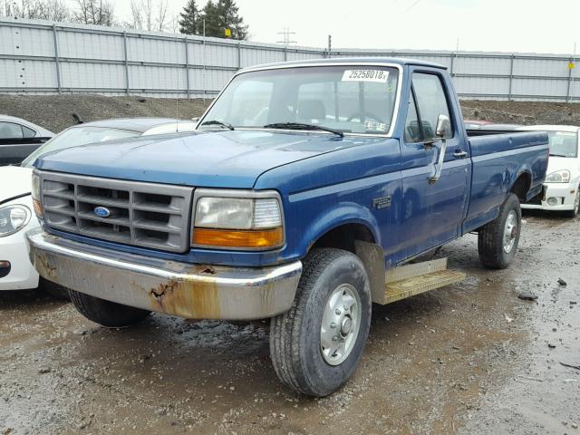 2FTHF26H4RCA44163 - 1994 FORD F250 BLUE photo 2