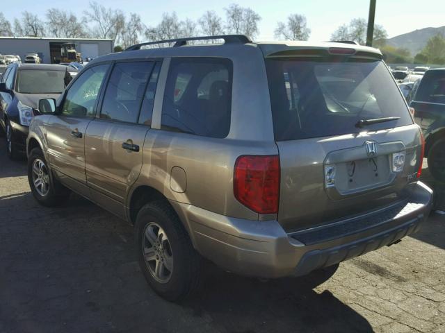 2HKYF184X3H553390 - 2003 HONDA PILOT EX GOLD photo 3