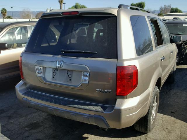 2HKYF184X3H553390 - 2003 HONDA PILOT EX GOLD photo 4