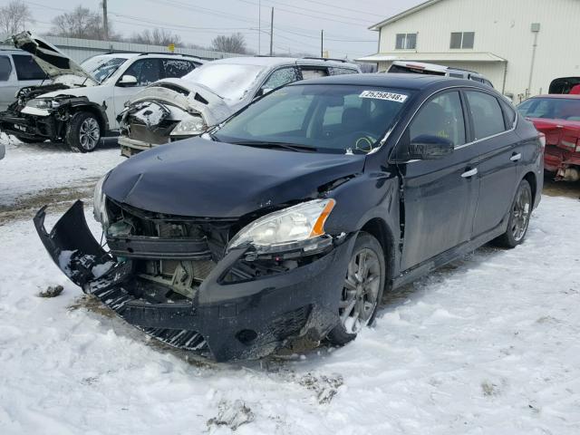 3N1AB7AP5EY254273 - 2014 NISSAN SENTRA S BLACK photo 2