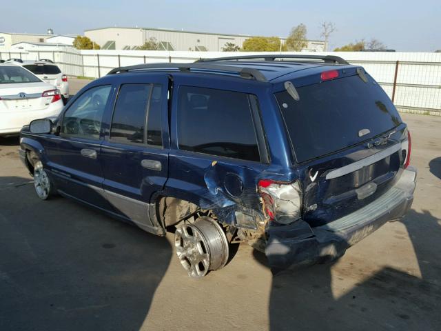 1J4GX48S73C519115 - 2003 JEEP GRAND CHER BLUE photo 3