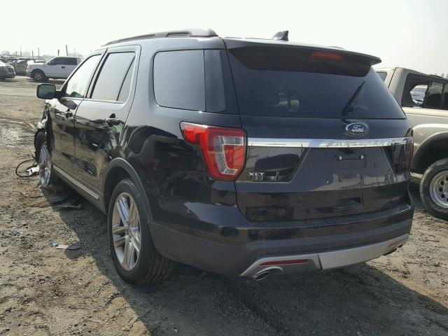 1FM5K7D81GGC87905 - 2016 FORD EXPLORER X BLACK photo 3