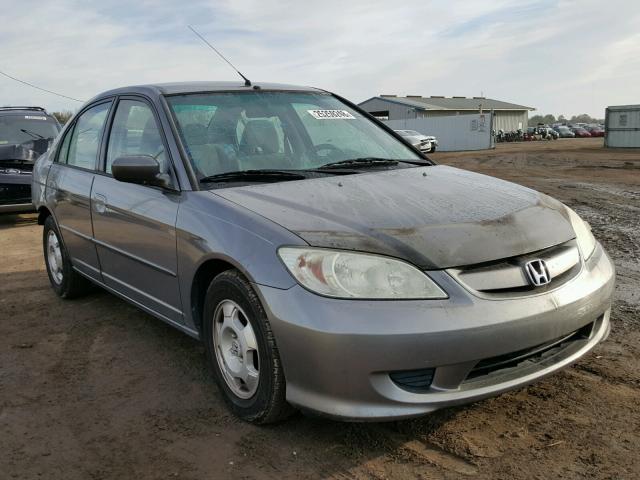 JHMES96684S009196 - 2004 HONDA CIVIC HYBR GRAY photo 1