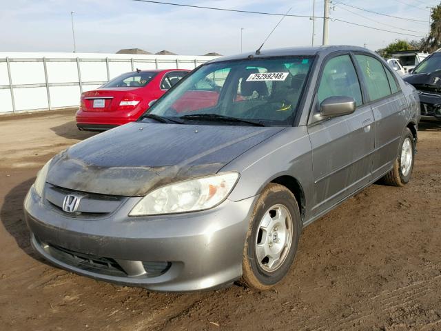 JHMES96684S009196 - 2004 HONDA CIVIC HYBR GRAY photo 2