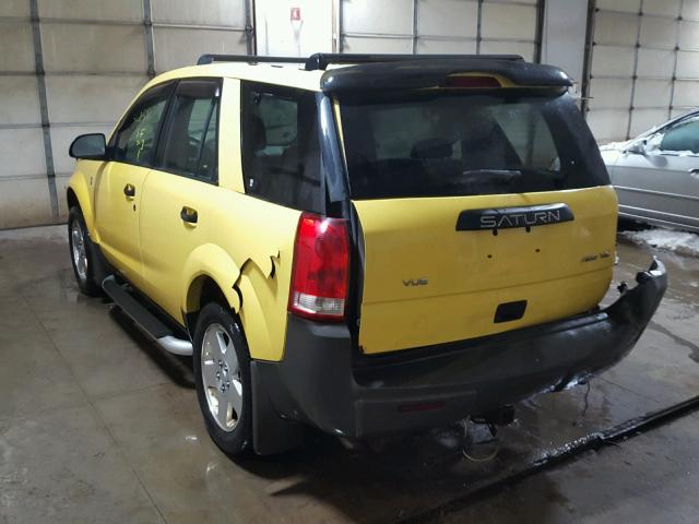 5GZCZ63BX3S802694 - 2003 SATURN VUE YELLOW photo 3